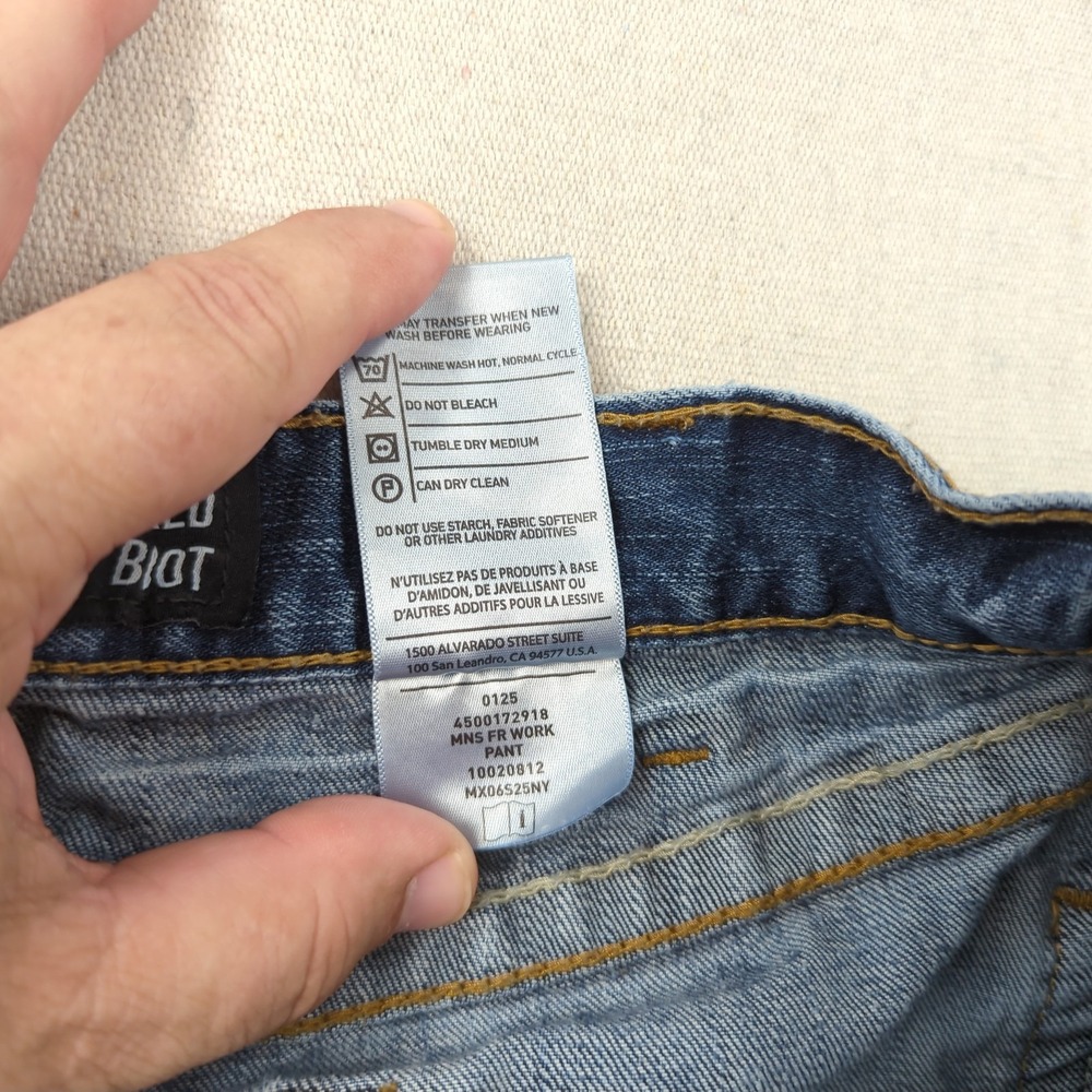 Ariat Jeans Mens 36x30 Blue M4 Relaxed Boot Cut FR Flame Resistant Utility - Picture 11 of 15